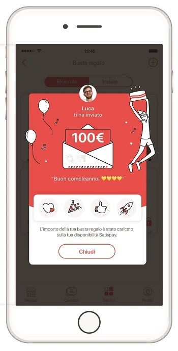 La busta regalo natalizia è via smartphone con Satispay