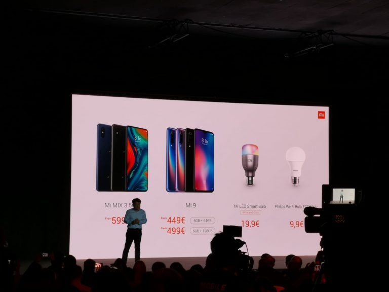 Xiaomi presenta Mi Mix 3 5G, Mi 9 (in Europa) e la lampadina smart