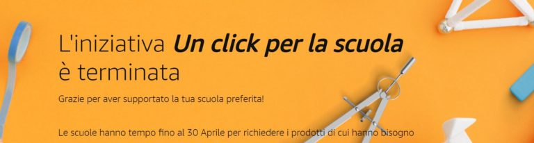 Amazon, Un Click per la Scuola: 1,9 milioni di Euro donati alle scuole
