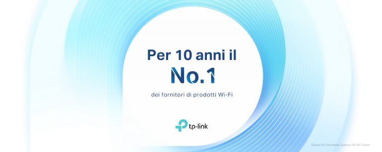 TP-Link: 10° anno consecutivo al primo posto come fornitore di prodotti Wi-Fi