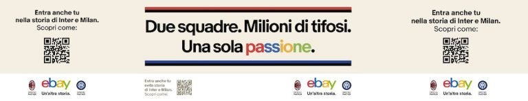 eBay e l’iniziativa Charity per Milan-Inter di Champions League dedicata non solo ai tifosi