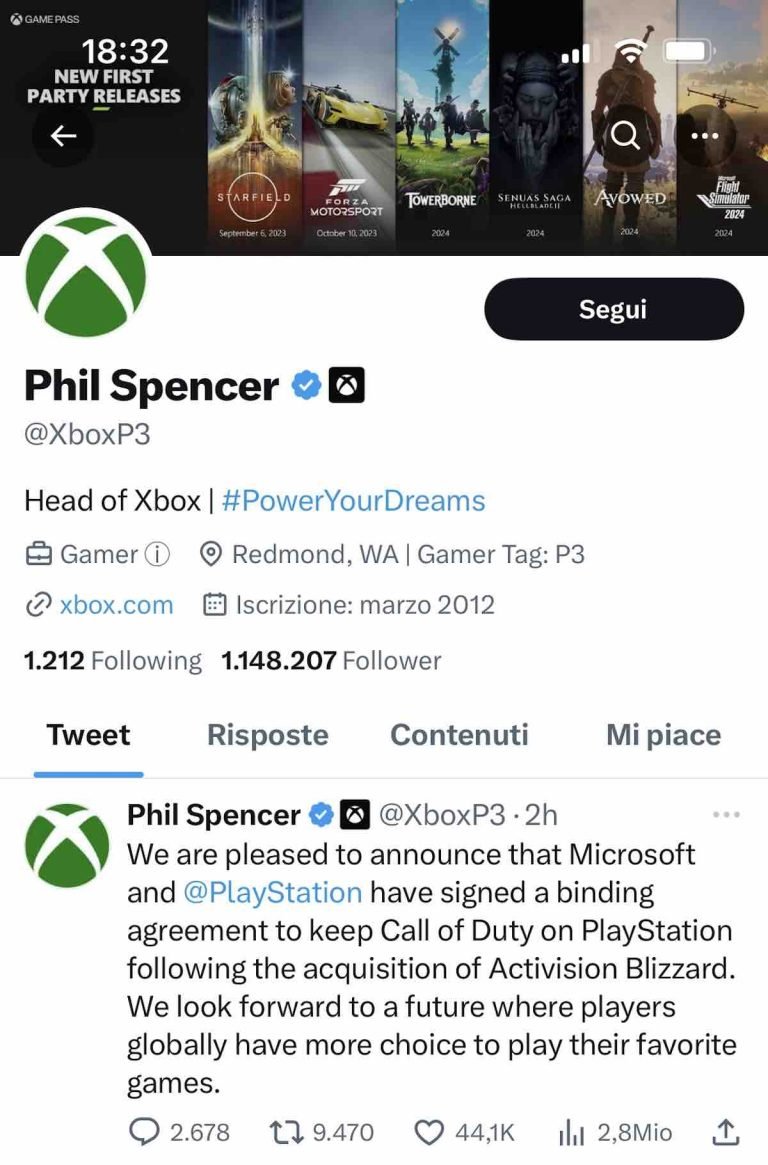 Microsoft Xbox: accordo con Sony PlayStation per Call of Duty