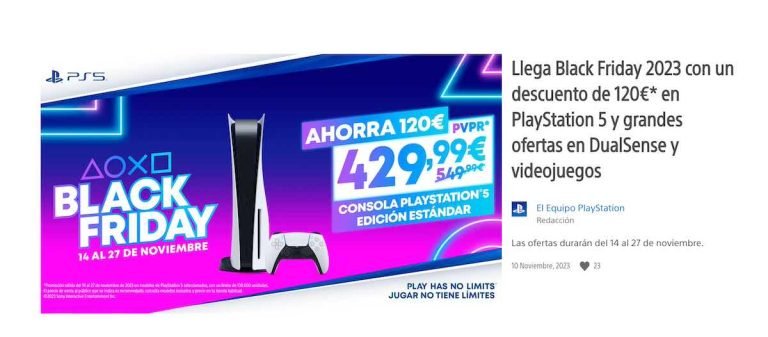 Ps5: la campagna per il Black Friday annunciata in Spagna è da sballo. E in Italia?