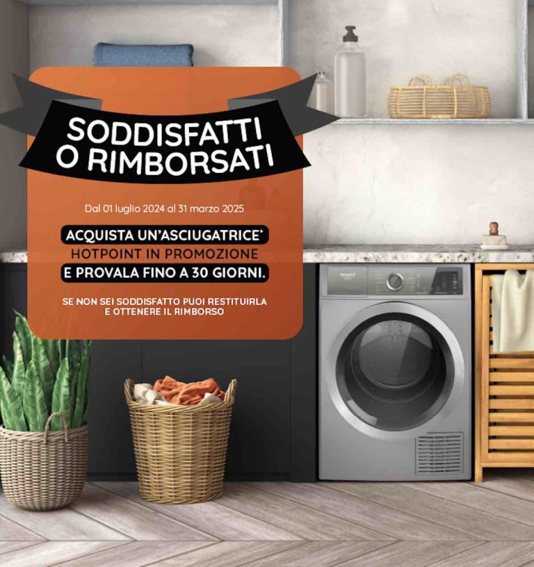 Hotpoint Ariston lancia l'iniziativa promozionale sulle asciugatrici
