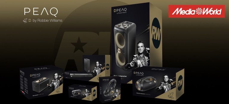 MediaWorld firma l’esclusiva collezione audio Peaq by Robbie Williams