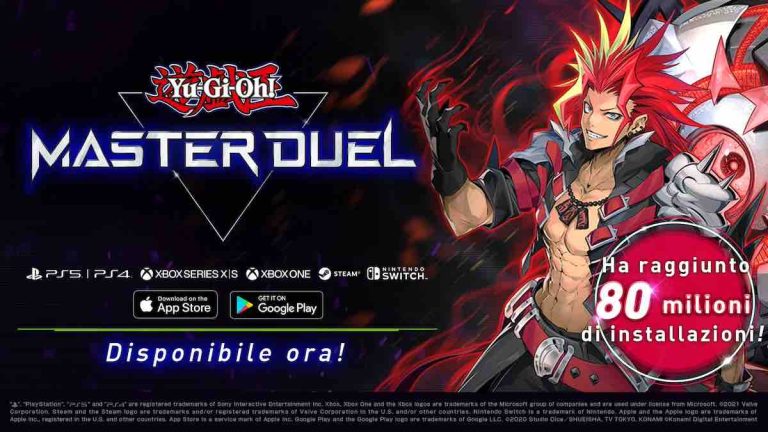 Yu-Gi-Oh! Master Duel celebra 80 milioni di download con bonus login giornalieri