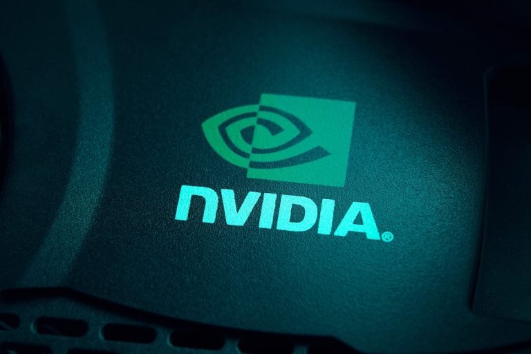 28 June 2019 Bishkek, Kyrgyzstan: Nvidia logo. Merchandise of a famous company on a video card. Inventor of the GPU.